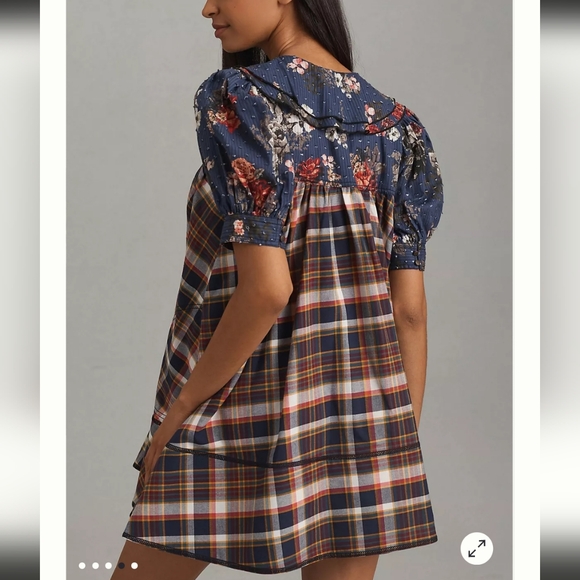 Pilcro Short-Sleeve Bow-Front Tunic Mini Dress - Picture 3 of 7